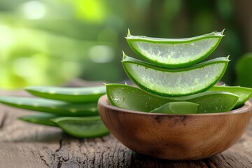 Hydrating Aloe Vera Segments in Natural Setting