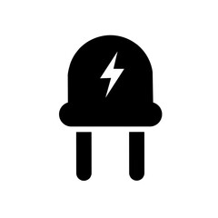 Electric power source socket icon .Electricity wire cord sign. Electrical symbol element. Vector stock illustration.. Electrical plug icon. Charging vector illustration.