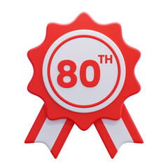 80th Anniversary Badge