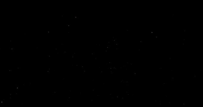 Design of orange-colored particles that are expelled from bottom to top on a black background