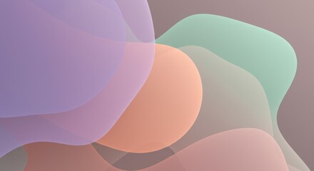 Abstract pastel color blobs shapes background