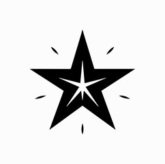 Obraz premium Christmas Star Silhouette in Night Sky – Holy Minimal Vector