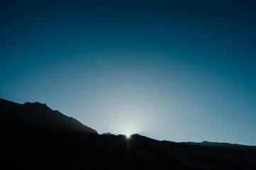 Sunrise in the mountains, Mt Aspiring National Park, New Zealand	