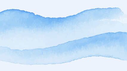 Blue watercolor painting background with abstract brush strokes design