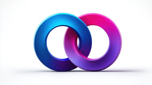 Two interlocking vibrant circles