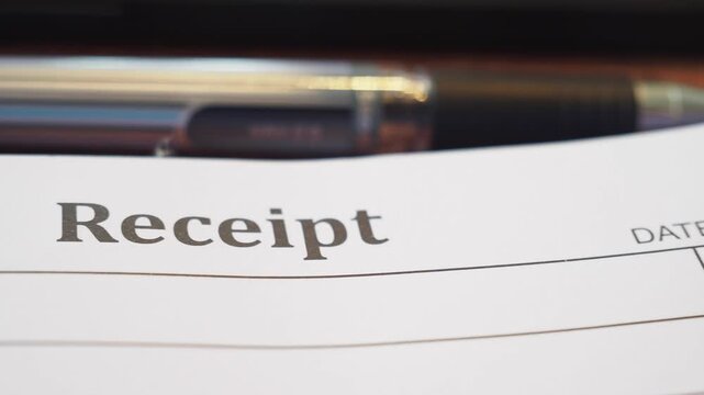 Detailed receipt example for financial record keeping