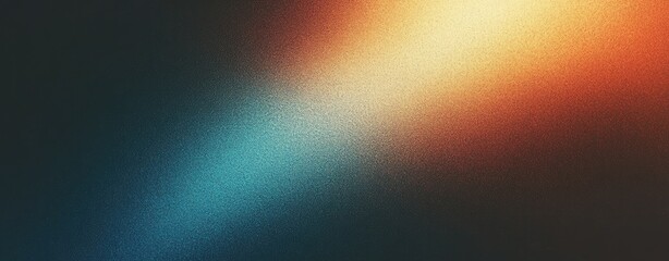 Fototapeta premium Grainy Texture Gradient Background Blue, Beige, and Brown with Colorful Noise