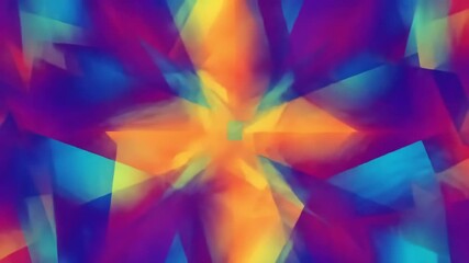 Vibrant color triangles digital art, background blur, website design - Powered by Adobe