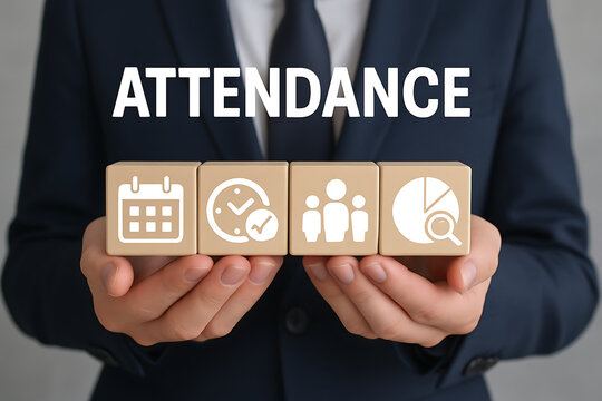 Attendance Mark Business School Concept. Registration of absent. Analysis attendance