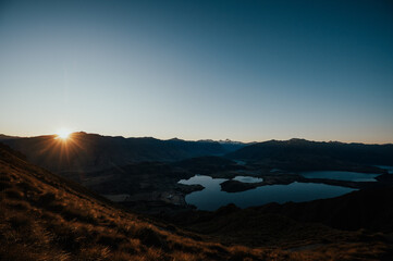 sunset view from Roys Peak, Wanaka, New Zealand