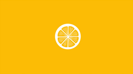 Minimalist Lemon Slice Icon, Bold Design for Citrus - Themed Marketing