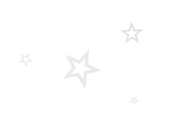 silver star on white, PNG