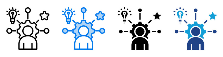 Skillset icon set multiple style collection