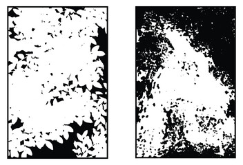 Black background, grunge texture design. Dirty and scratched background. Abstract grunge texture isolated on white background.