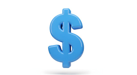  Bright Blue Dollar Sign Currency Symbol for Financial, Banking, and Investment Use