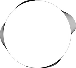 Circle white frame dynamic liquid overlapping for tag, badges, logo