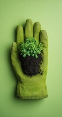 Gardening Glove with Plant