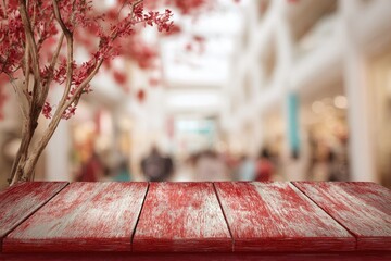 Red Tabletop Display