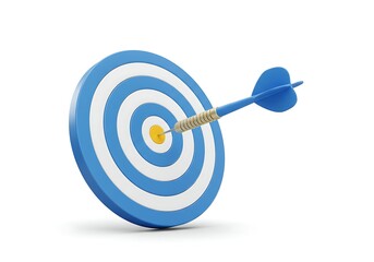 blue dart hitting the target