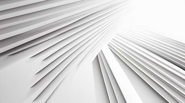 Abstract White Architectural Lines Converging