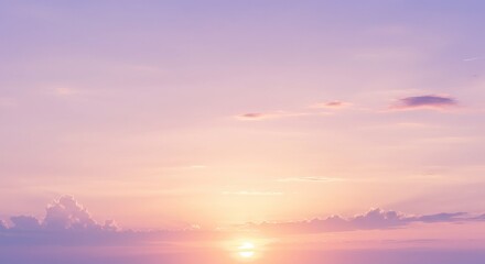 Pastel sky with sunset clouds for background