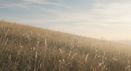Dry grassy hillside landscape