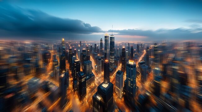 Tech cities. Skyscrapers landscape. City panorama. A futuristic city. Futuristic city. Future street, tech realistic urban style, night city, architecture, skyscrapers. The city features.