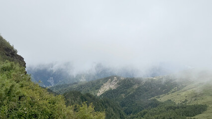 Scenery of Hehuan Mountain in central Taiwan