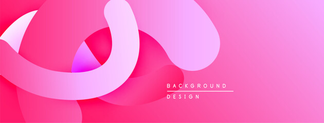 Abstract pink background. Overlapping shapes create dynamic, flowing visual effect. Modern design suitable for various projects.