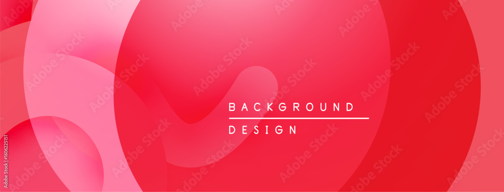 Leinwandbilder Abstract red background. Overlapping shapes create dynamic visual effect. Minimalist design with text elements present. Smooth gradients dominate composition.