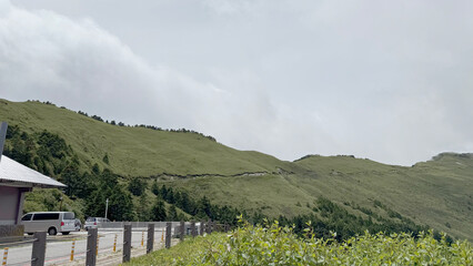 Scenery of Hehuan Mountain in central Taiwan