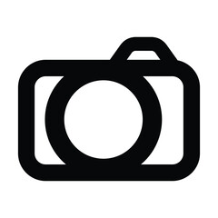 Photography camera line art icon for apps 