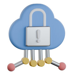 Secure server rack 3D Icon colorful design