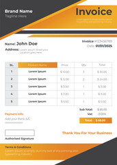 Professional business orange stationery template | Premium