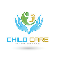 abstract logo design Child  Care