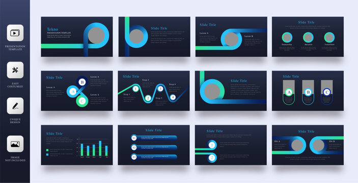 Modern technology business Power point template | Premium