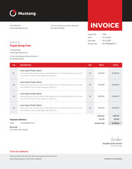 Obraz premium Invoice template design | Premium Vector