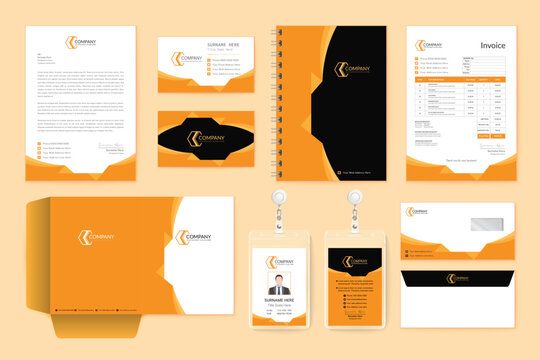 Corporate identity. classic stationery template design. documentation for business.