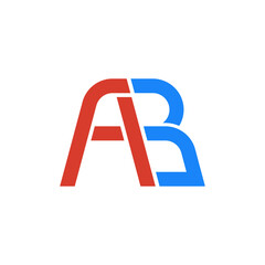 initials letter  A B   creative logo design