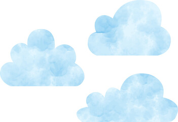 cute blue clouds clipart