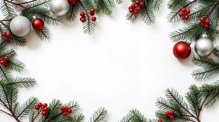 Christmas Border with Empty Space in Center