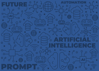 artificial intelligence background or pattern design