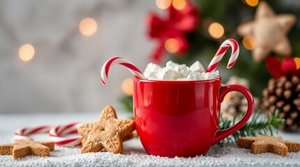 Hot Chocolate with Christmas Treats