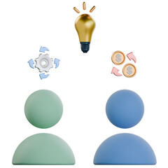 Team Building Activity 3D Icon Colorful Style