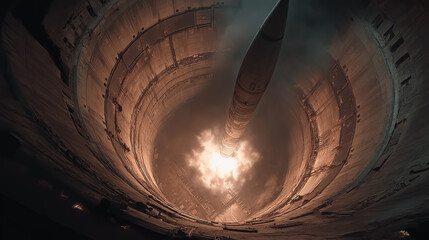 Underground Ballistic Missile Launch Silo Ascent Nuclear Warhead Defense System
