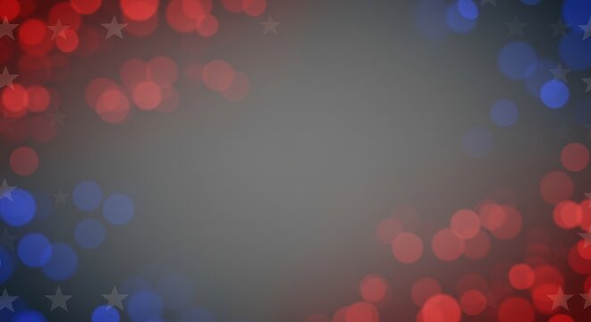 Red and blue bokeh background - Powered by Adobe