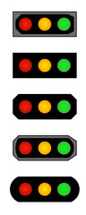 traffic light, traffic lamp icon sheet vector symbol illustration	