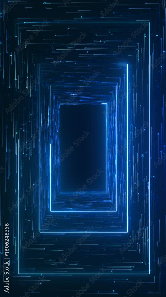 Wall mural digital cyberspace shimmering particles travel particles and digital data network connections. cyber