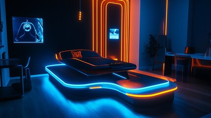 Stretch cord station with glow