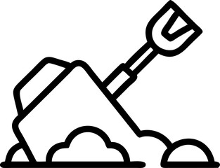 construction site vector icon on white or transparent background. Construction tools Stroke icon collections. Editable Stroke icon collection Outline icon.